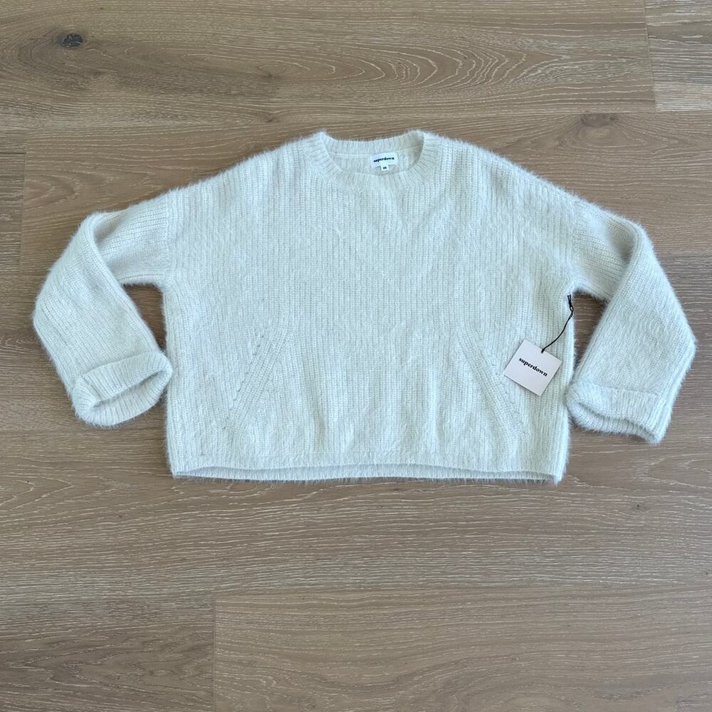 Superdown Fuzzy Sweater Oversized Jessie Size XS Cream